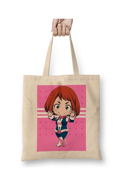 Baskı Dükkanı Υφασμάτινη τσάντα Plus Ultra Ochaco Uraraka 01 με μακριά λαβή