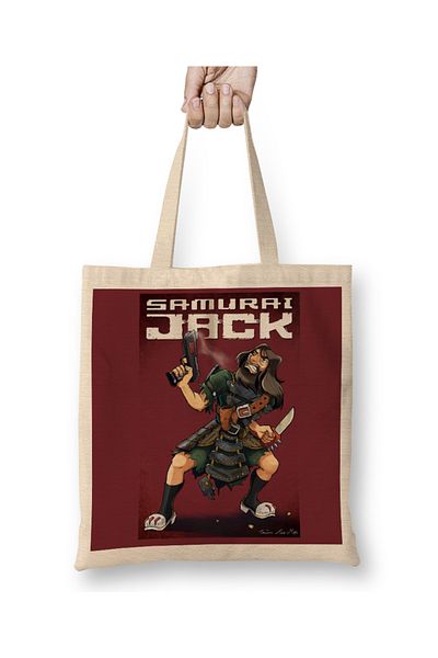 Baskı Dükkanı Samurai Jack 06 υφασμάτινη τσάντα με μακριά λαβή