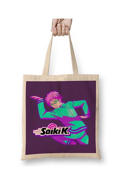 Baskı Dükkanı Υφασμάτινη τσάντα Saiki K με μακριά λαβή