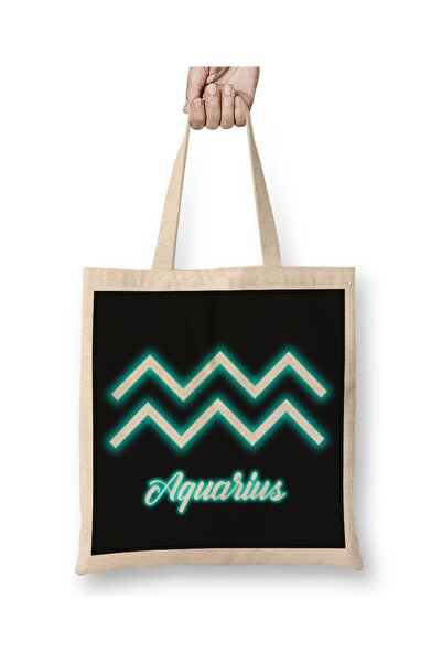 Baskı Dükkanı Tkanina sa horoskopskim znakom Vodolije Torba duga Sa ručkom