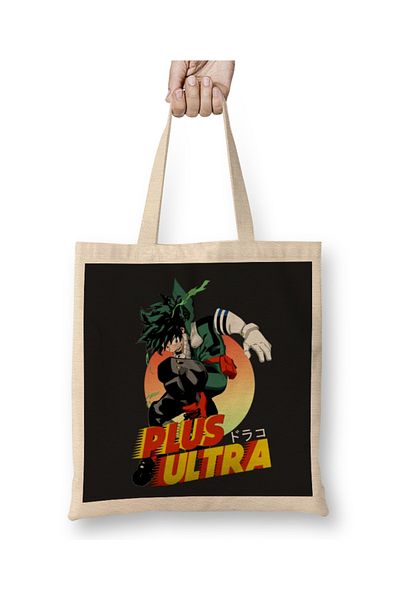 Baskı Dükkanı Υφασμάτινη τσάντα Deku Plus Ultra 01 με μακριά λαβή