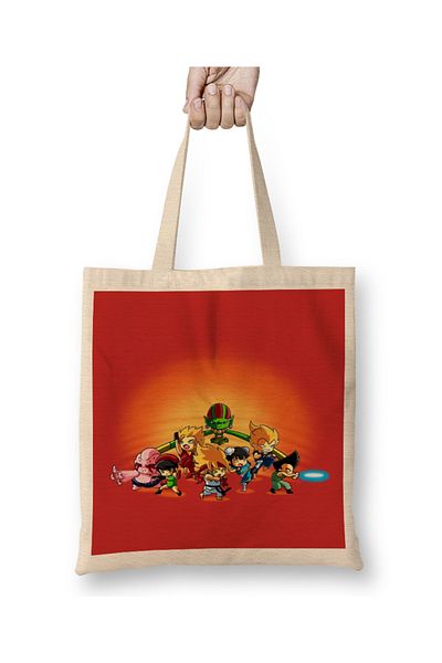 Baskı Dükkanı Dragon Ball Z The Saiyan Force υφασμάτινη τσάντα με μακριά λαβή