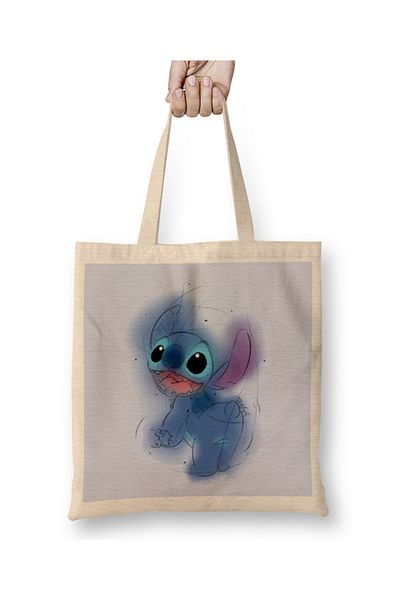 Baskı Dükkanı Disney Stitch Shake υφασμάτινη τσάντα με μακριά λαβή