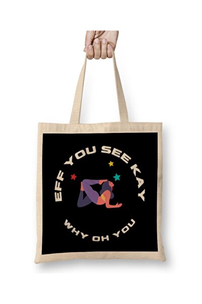 Baskı Dükkanı Ef Ti Vidi Kej Zašto Oh Ti JOGA Odeća Torba Duga Sa ručkom