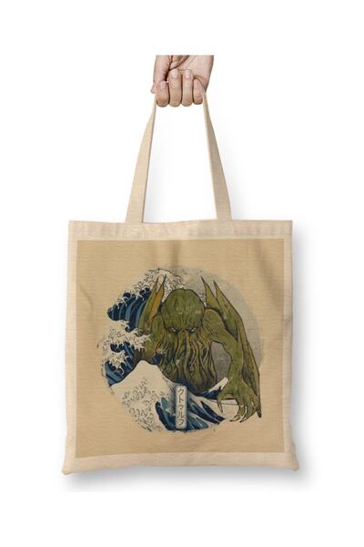 Baskı Dükkanı Velika Cthulhu tkanina Torba duga Sa ručkom