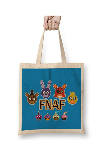 Baskı Dükkanı Fnaf Five Nights At Freddy's Cloth Torba Long Sa ručkom