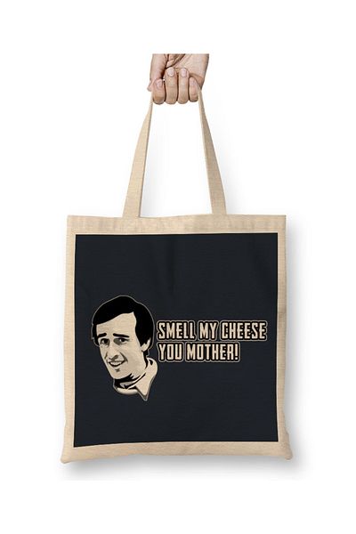 Baskı Dükkanı Alan Partridge Smell My Cheese Quote υφασμάτινη τσάντα με μακριά λαβή