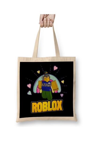 Baskı Dükkanı Rainbow Roblox Character Тканинна сумка з довгими ручками