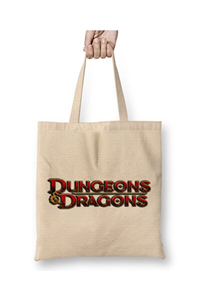 Baskı Dükkanı Dungeons And Dragons Logo 03 Tkanina Torba Duga Sa ručkom
