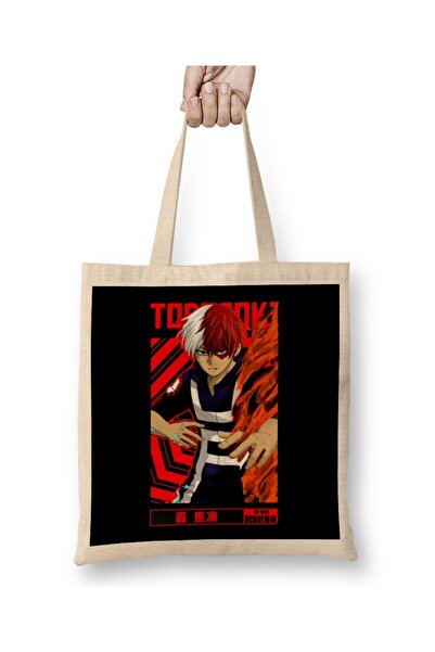 Baskı Dükkanı Todoroki manga My Hero Academia tkanina Torba duga Sa ručkom