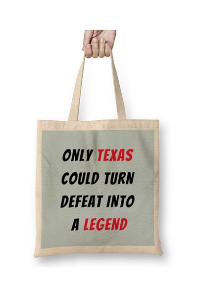 Baskı Dükkanı Geantă din pânză cu citat Texas cu mâner lung