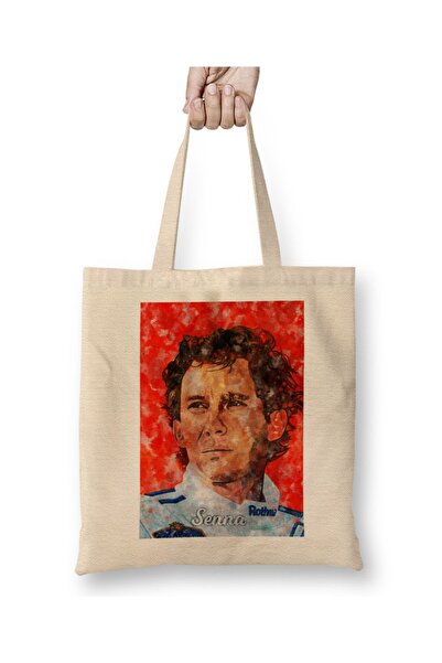Baskı Dükkanı Ayrton Senna 03 Tkanina Torba Duga Sa ručkom