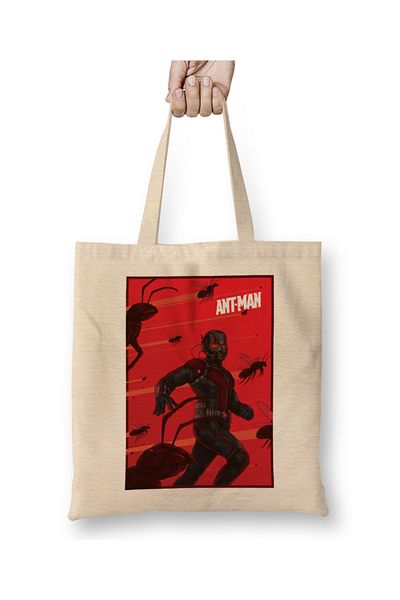 Baskı Dükkanı Ant Man υφασμάτινη τσάντα με μακριά λαβή