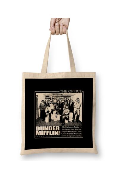 Baskı Dükkanı Geantă din pânză Dunder Mifflin The Office cu mâner lung