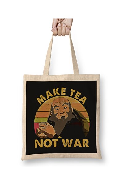 Baskı Dükkanı Avatar Iroh Pravi Čaj, Ne Rat 03 Tkanina Torba Duga Sa ručkom