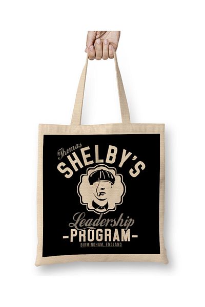 Baskı Dükkanı Peaky Blinders Thomas Shelbys Leadership Program Birmingham Anglia Geantă din pânză cu mâner lung