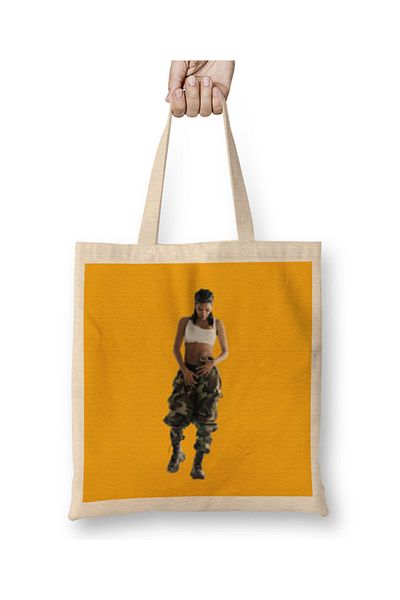 Baskı Dükkanı Teyana Taylor Η πιο σέξι γυναίκα ζωντανή υφασμάτινη τσάντα με μακριά λαβή