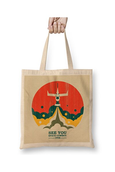 Baskı Dükkanı Kauboj Bebop Lovači na glave Tkanina Torba Duga Sa ručkom