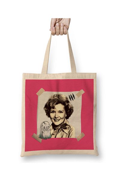 Baskı Dükkanı Η Betty White έχει πεθάνει στα 99 υφασμάτινη τσάντα με μακριά λαβή