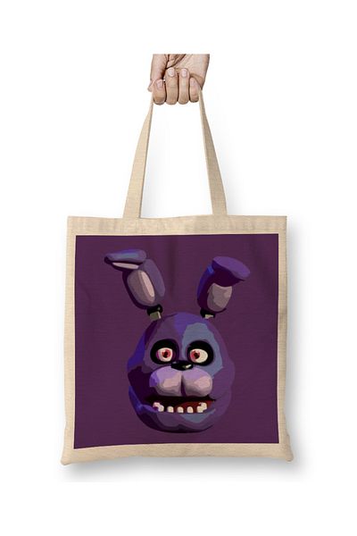 Baskı Dükkanı Five Nights At Freddy's Game Over Geantă din pânză cu mâner lung