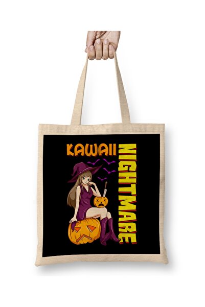 Baskı Dükkanı Kawaii Noćna mora Halloween Anime Princeza Veštica Haljina Torb...