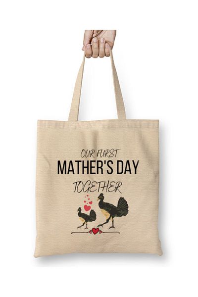 Baskı Dükkanı Mathers Day 2021 Η ΠΡΩΤΗ ΗΜΕΡΑ ΜΗΤΕΡΩΝ ΜΑΣ ΜΑΖΙ υφασμάτινη τσάντα μακριά λαβή