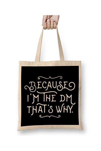 Baskı Dükkanı Dungeon Master Zato što sam ja DM Zato Tkanina Torba Duga Sa ru...