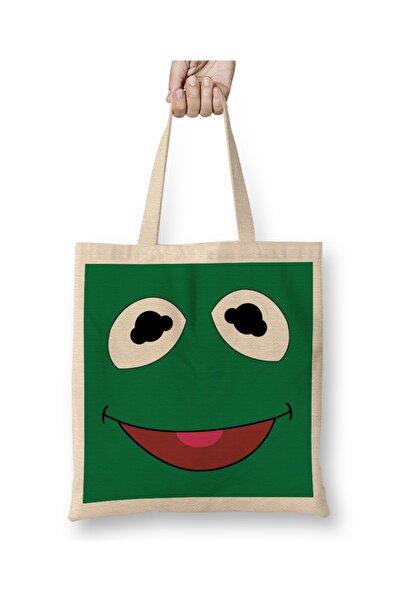 Baskı Dükkanı Kermit beba žaba tkanina Torba duga Sa ručkom