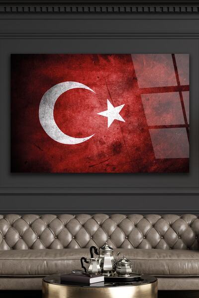 ACRES Türk Bayrağı Cam Tablo