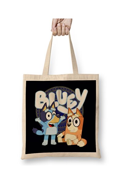 Baskı Dükkanı Bluey i Bingo 02 Tkanina Torba Duga Sa ručkom