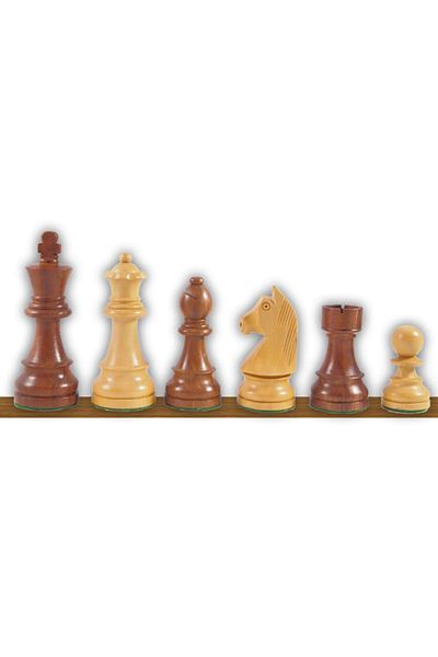 Yeni Satranç German Staunton 3.75'' - Walnut Wooden Chess Board (uv Printing)