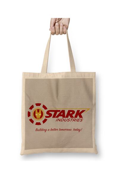 Baskı Dükkanı Stark Industries Avengers Iron Man 01 Tkanina Torba Duga Sa ručkom
