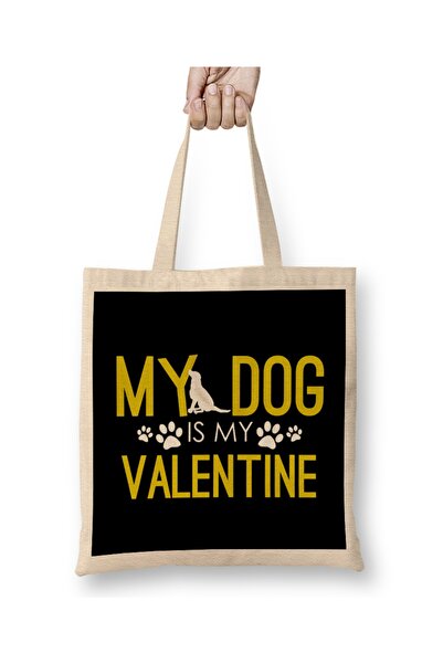 Baskı Dükkanı Moj pas je moj Valentinovo, smešna torba za psinu mamu i psinog...