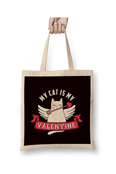 Baskı Dükkanı Moja mačka je moj Valentinovo, ljubav, vlasnik mačića, životinj...