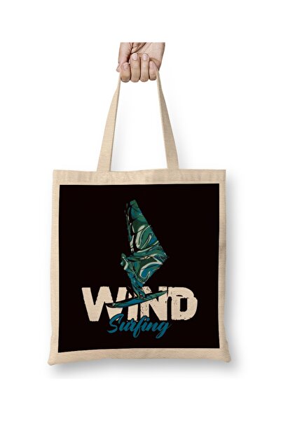 Baskı Dükkanı Tkanina za talas Torba duga Sa ručkom