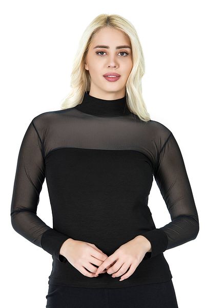 Home New Estevia Brf Turtleneck Transparent Women's T-Shirt 296 Company
