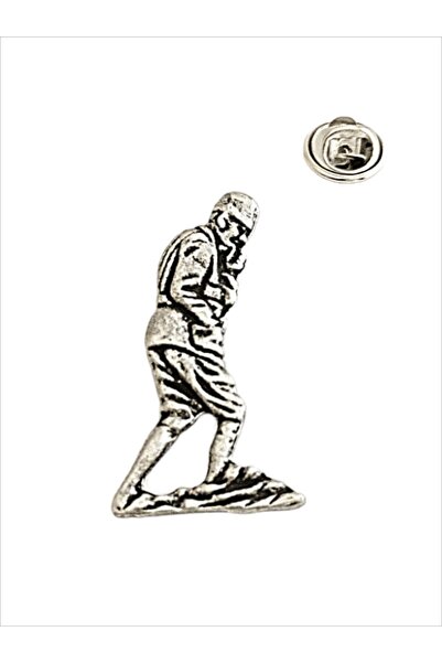 YÖRÜK TASARIM Kocatepe Atatürk Yaka Rozeti Gümüş Oksit