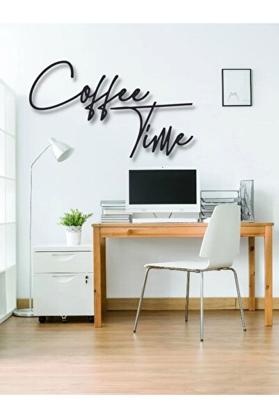 Black Wooden Coffee Time Coffee Time Graffiti Wall Decor For Kitchen Cafe