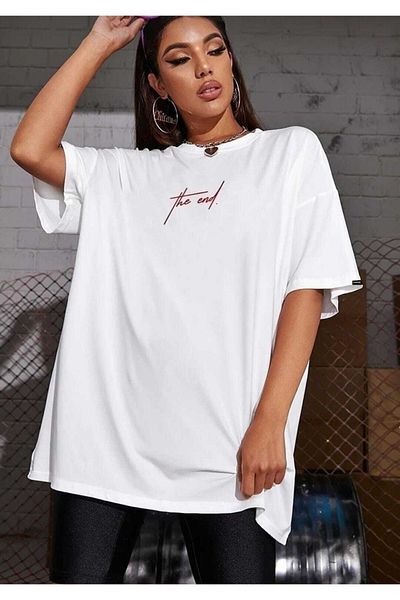 Revasser Unisex Λευκό μπλουζάκι Oversize Loose Cut Rvs