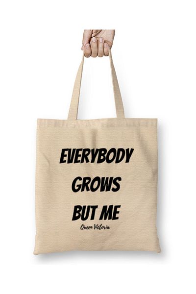 Baskı Dükkanı Queen Victoria Quotes Gift - Vintage ρετρό υφασμάτινη τσάντα σε στυλ ουράνιου τόξου με μακριά λαβή
