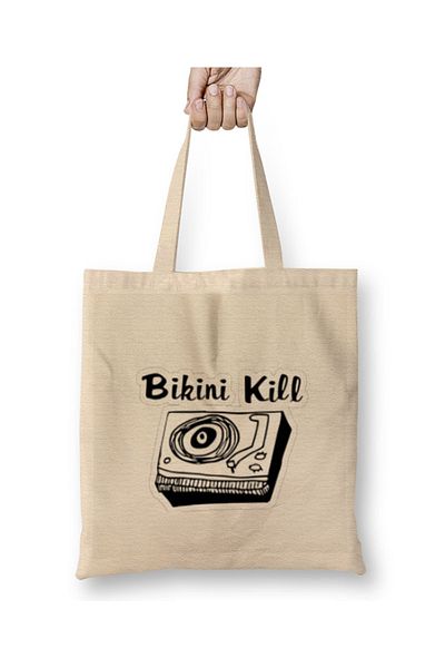 Baskı Dükkanı Bikini Kill LOGO υφασμάτινη τσάντα με μακριά λαβή