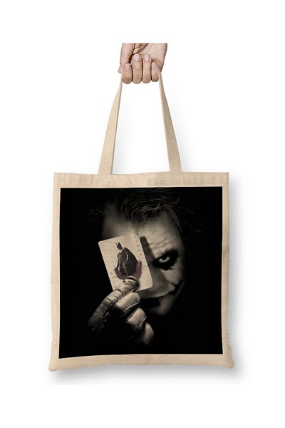 Baskı Dükkanı Geantă din pânză Joker 09 cu mâner lung