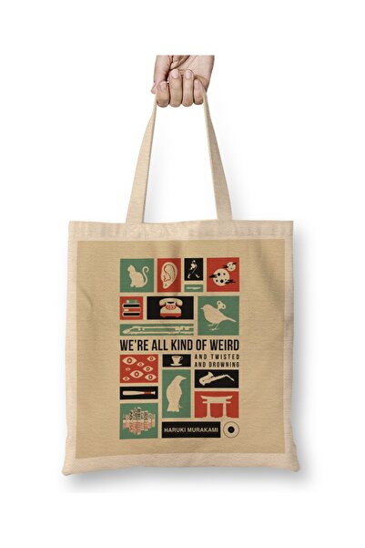 Baskı Dükkanı حقيبة هاروكي موراكامي بمقبض طويل
