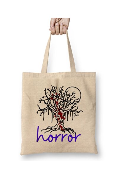 Baskı Dükkanı Horror Horror Horror Tkanina Torba Duga Sa ručkom
