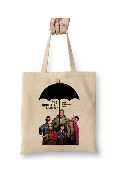 Baskı Dükkanı Geantă din pânză The Umbrella Academy cu mâner lung