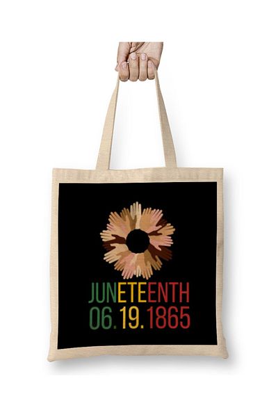 Baskı Dükkanı Υφασμάτινη τσάντα Juneteenth GIFTS με μακριά λαβή