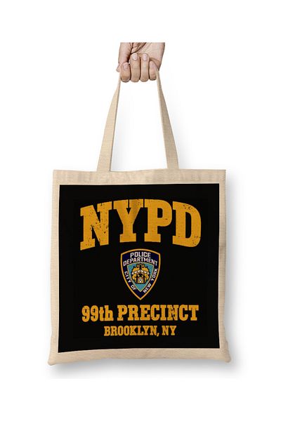 Baskı Dükkanı Geantă din pânză 99th Precinct Brooklyn Ny cu mâner lung