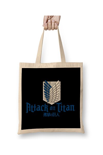 Baskı Dükkanı Attack On Titan Logo 01 Tkanina Torba Duga Sa ručkom