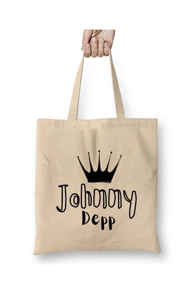Baskı Dükkanı Υφασμάτινη τσάντα Johnny Depp με μακριά λαβή