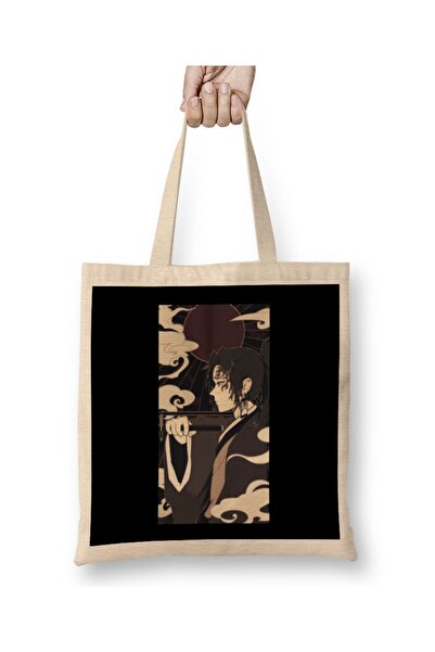 Baskı Dükkanı حقيبة يد Yoriichi Tsugikuni Vintage Portrait Demon Slayer بمقبض...